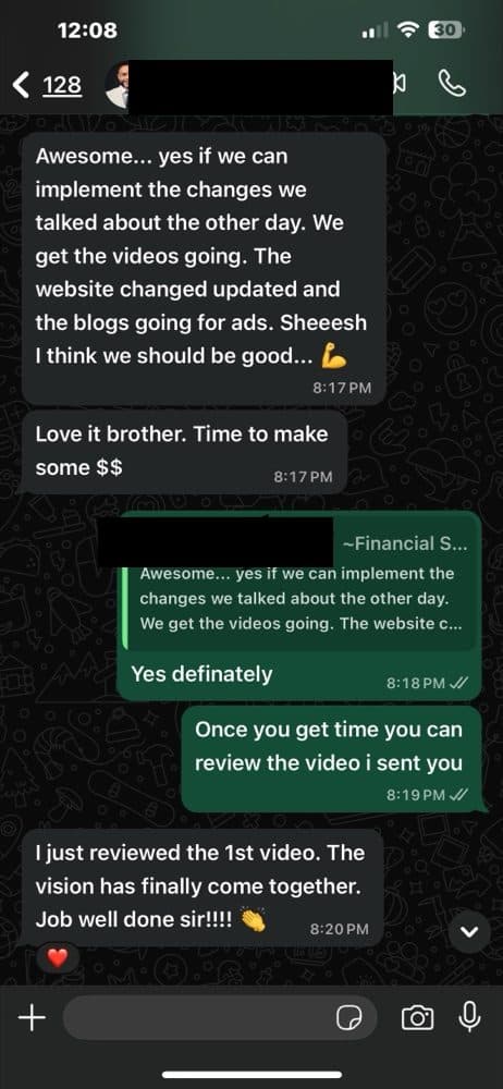 Client testimonial 1